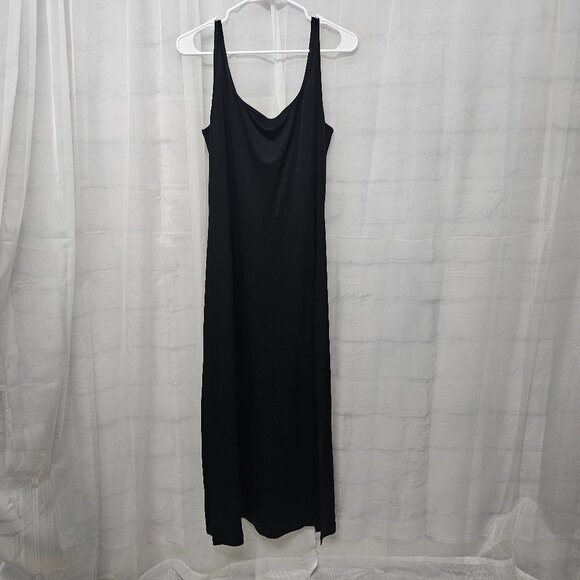 Vintage A.B.S. Maxi Dress Sleeveless Goth Shift Grunge Minimalist L - Picture 5 of 9